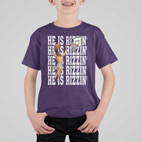 Christian Basketball Lover T Shirt For Kid He Is Rizzin Funny Gift - Wonder Print Shop
