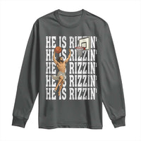 Christian Basketball Lover Long Sleeve Shirt He Is Rizzin Funny Gift - Wonder Print Shop