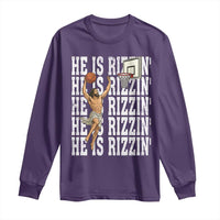 Christian Basketball Lover Long Sleeve Shirt He Is Rizzin Funny Gift - Wonder Print Shop