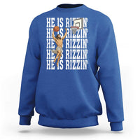 Christian Basketball Lover Sweatshirt He Is Rizzin Funny Gift - Wonder Print Shop