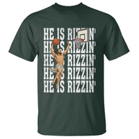 Christian Basketball Lover T Shirt He Is Rizzin Funny Gift - Wonder Print Shop