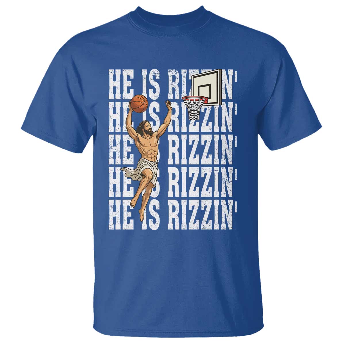 Christian Basketball Lover T Shirt He Is Rizzin Funny Gift - Wonder Print Shop