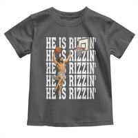 Christian Basketball Lover Toddler T Shirt He Is Rizzin Funny Gift - Wonder Print Shop