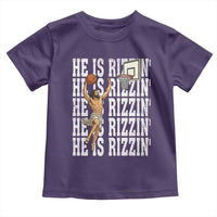 Christian Basketball Lover Toddler T Shirt He Is Rizzin Funny Gift - Wonder Print Shop