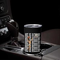 Christian Basketball Lover Tumbler Cup He Is Rizzin Funny Gift