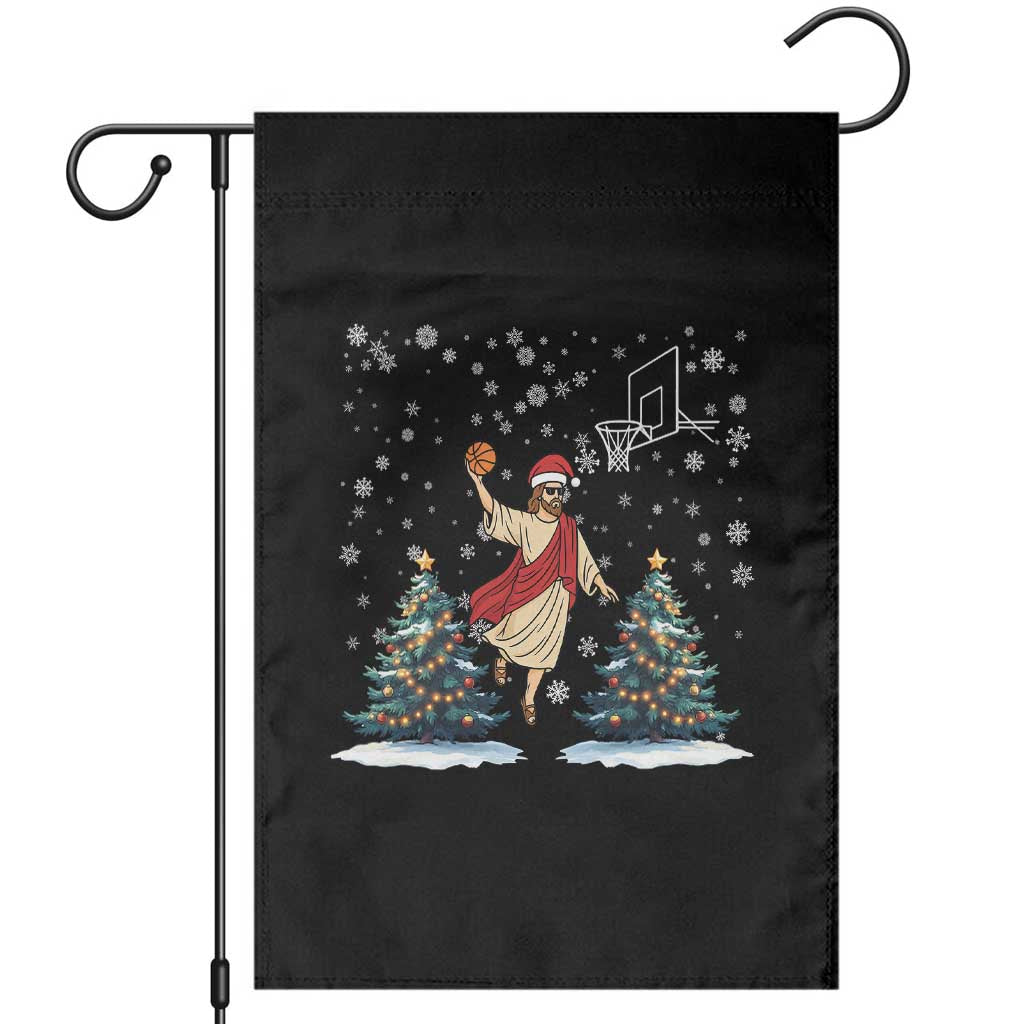 He Is Rizzin Garden Flag Funny Christmas Slam Dunk Basketball Gift - Wonder Print Shop
