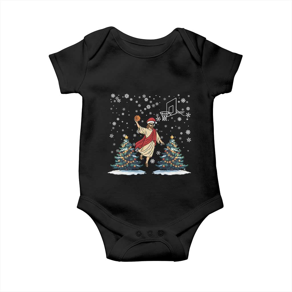He Is Rizzin Baby Onesie Funny Christmas Slam Dunk Basketball Gift - Wonder Print Shop