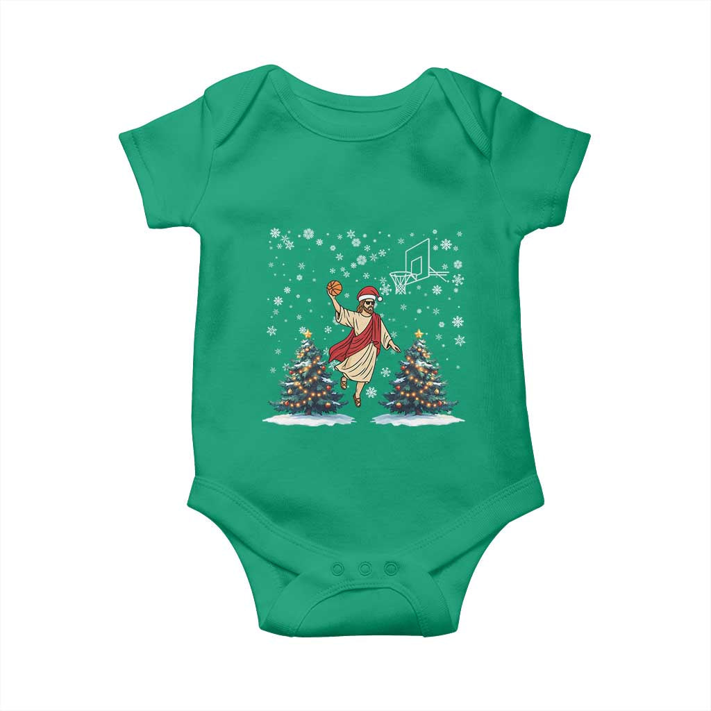 He Is Rizzin Baby Onesie Funny Christmas Slam Dunk Basketball Gift - Wonder Print Shop