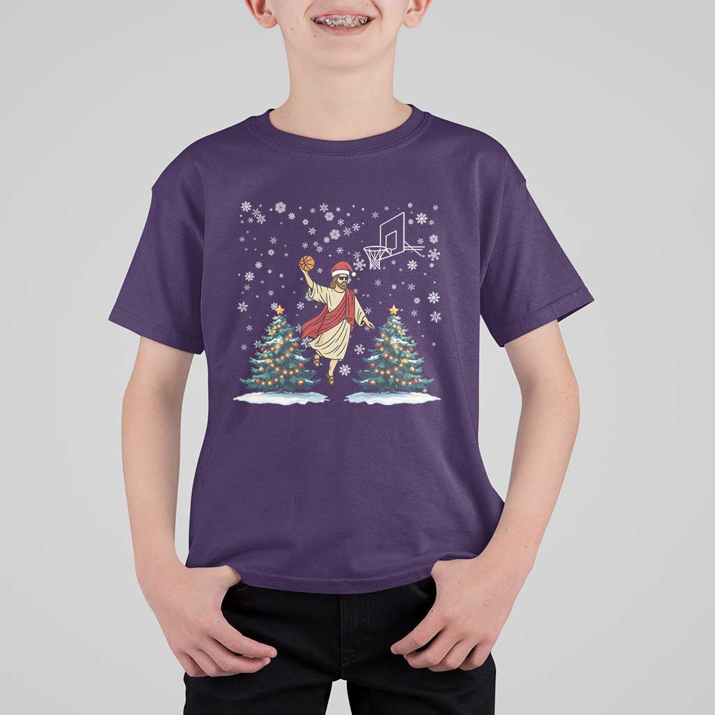 He Is Rizzin T Shirt For Kid Funny Christmas Slam Dunk Basketball Gift - Wonder Print Shop