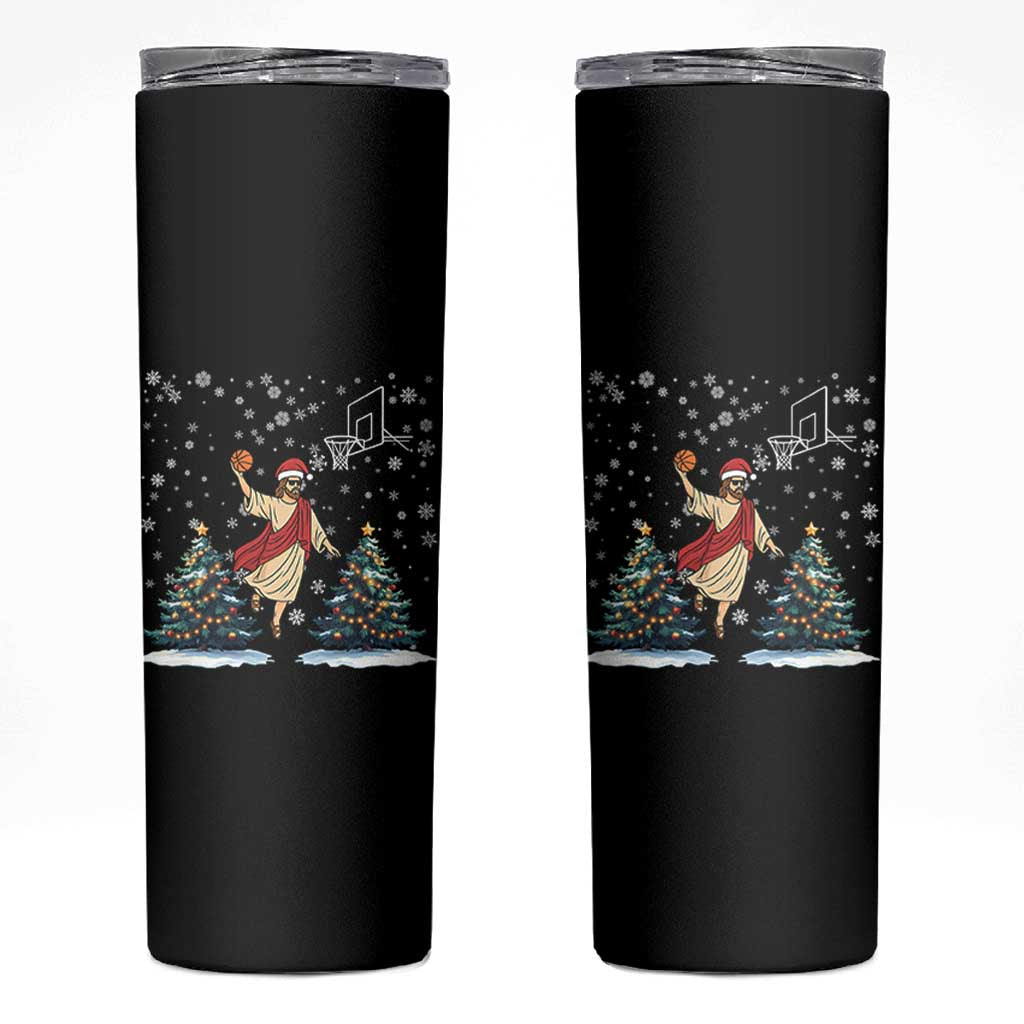 He Is Rizzin Skinny Tumbler Funny Christmas Slam Dunk Basketball Gift