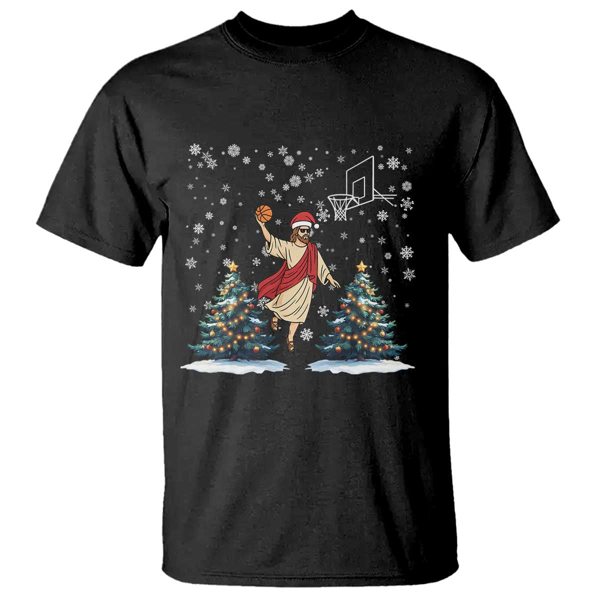 He Is Rizzin T Shirt Funny Christmas Slam Dunk Basketball Gift - Wonder Print Shop