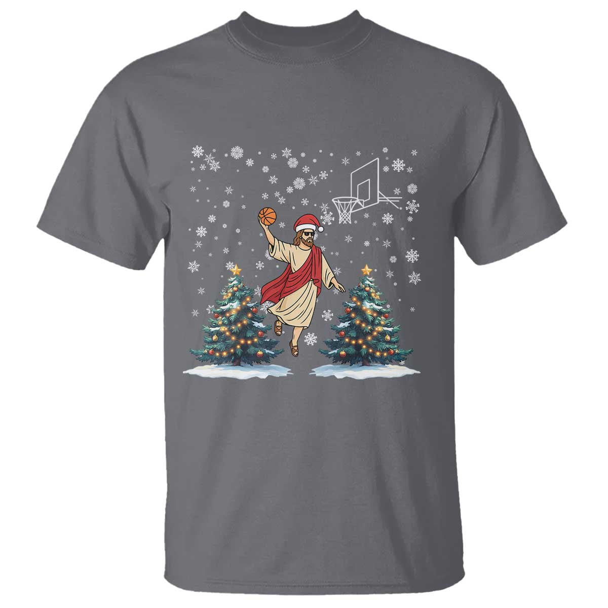 He Is Rizzin T Shirt Funny Christmas Slam Dunk Basketball Gift - Wonder Print Shop
