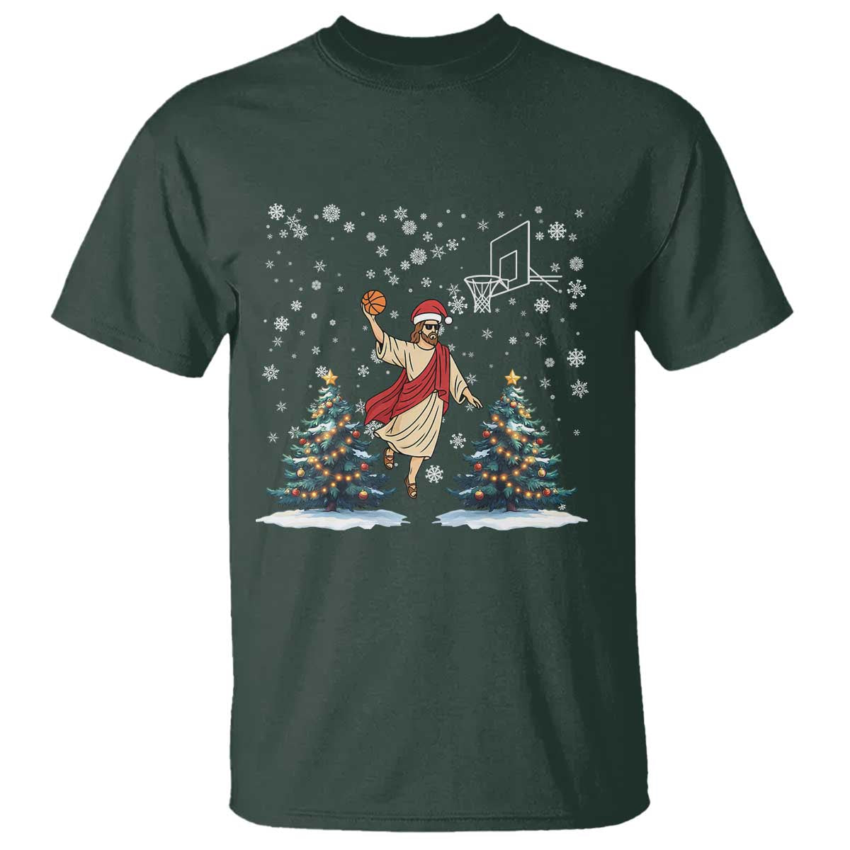 He Is Rizzin T Shirt Funny Christmas Slam Dunk Basketball Gift - Wonder Print Shop