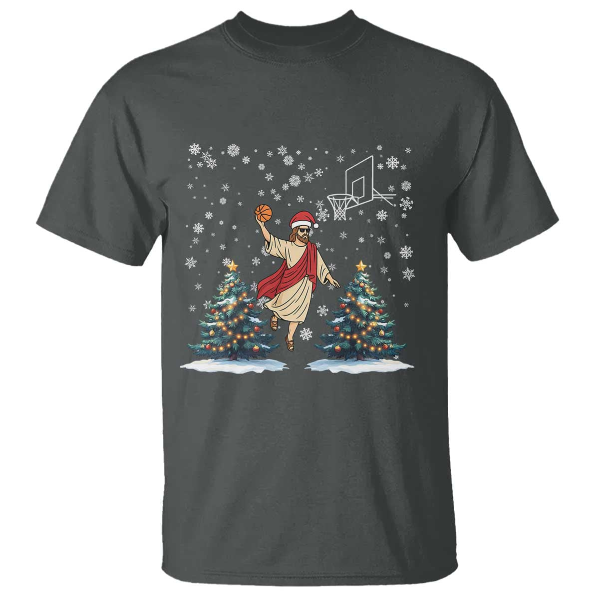 He Is Rizzin T Shirt Funny Christmas Slam Dunk Basketball Gift - Wonder Print Shop