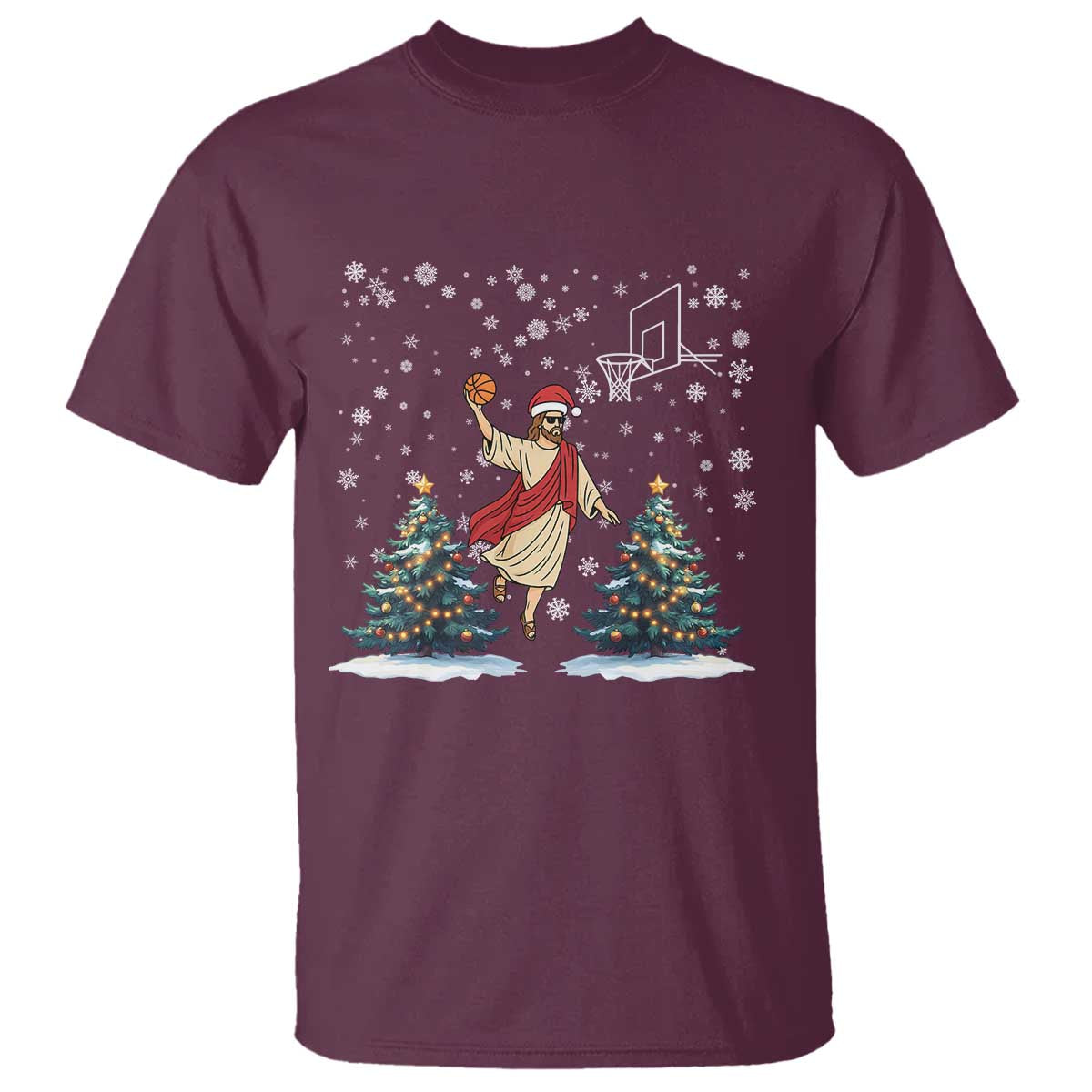He Is Rizzin T Shirt Funny Christmas Slam Dunk Basketball Gift - Wonder Print Shop