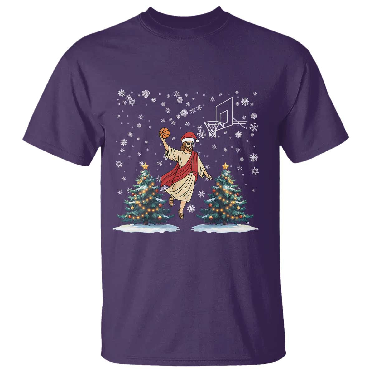 He Is Rizzin T Shirt Funny Christmas Slam Dunk Basketball Gift - Wonder Print Shop