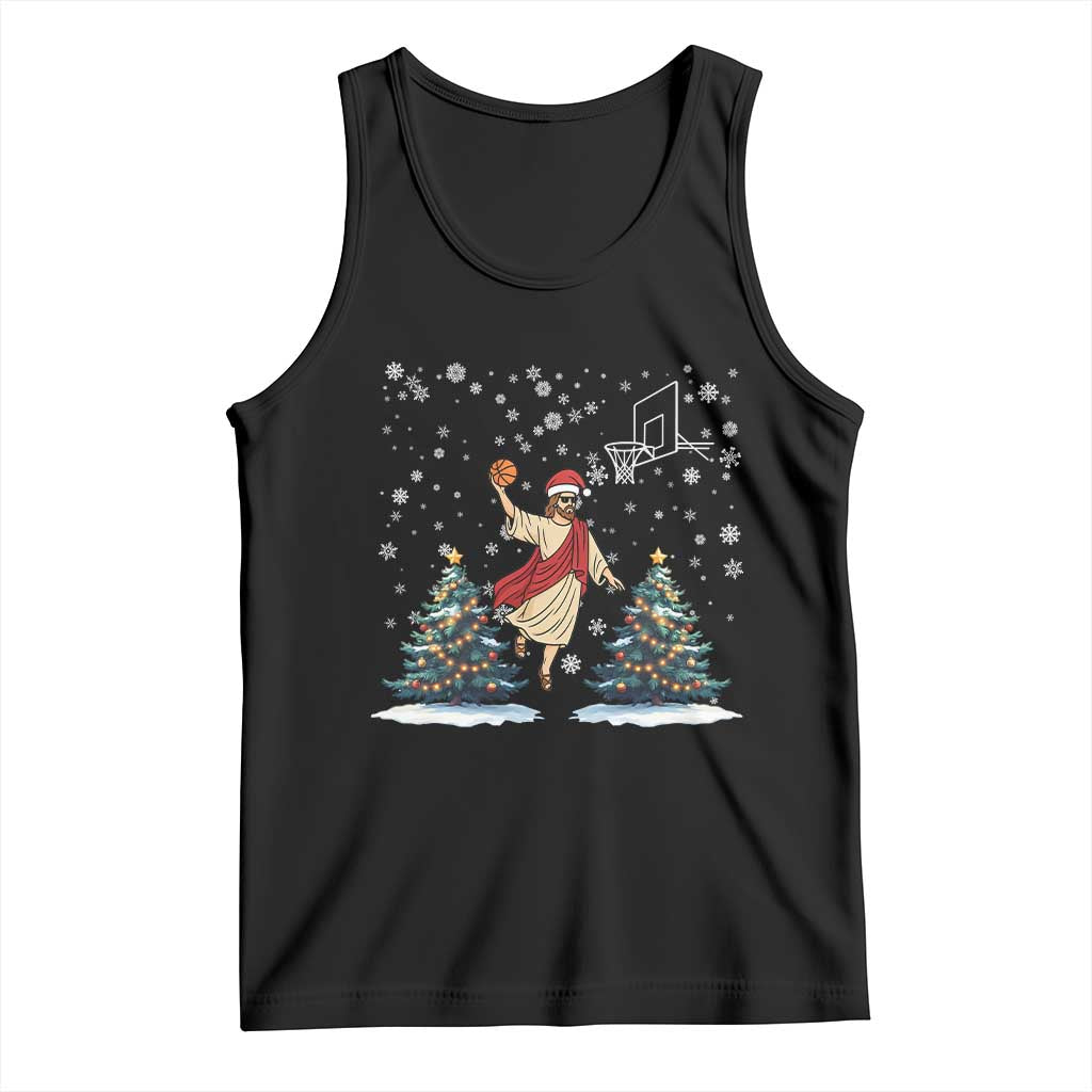 He Is Rizzin Tank Top Funny Christmas Slam Dunk Basketball Gift - Wonder Print Shop