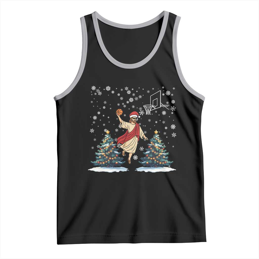 He Is Rizzin Tank Top Funny Christmas Slam Dunk Basketball Gift - Wonder Print Shop