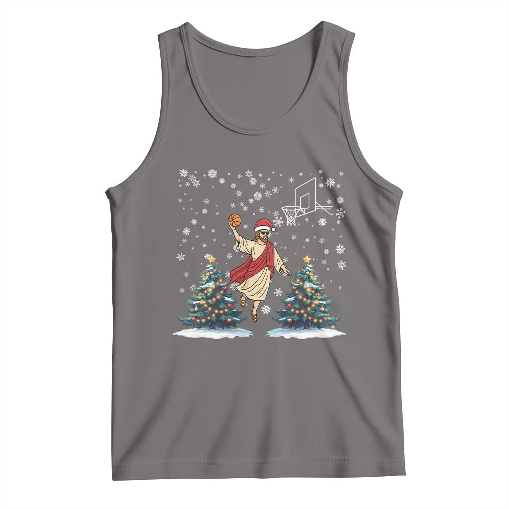 He Is Rizzin Tank Top Funny Christmas Slam Dunk Basketball Gift - Wonder Print Shop