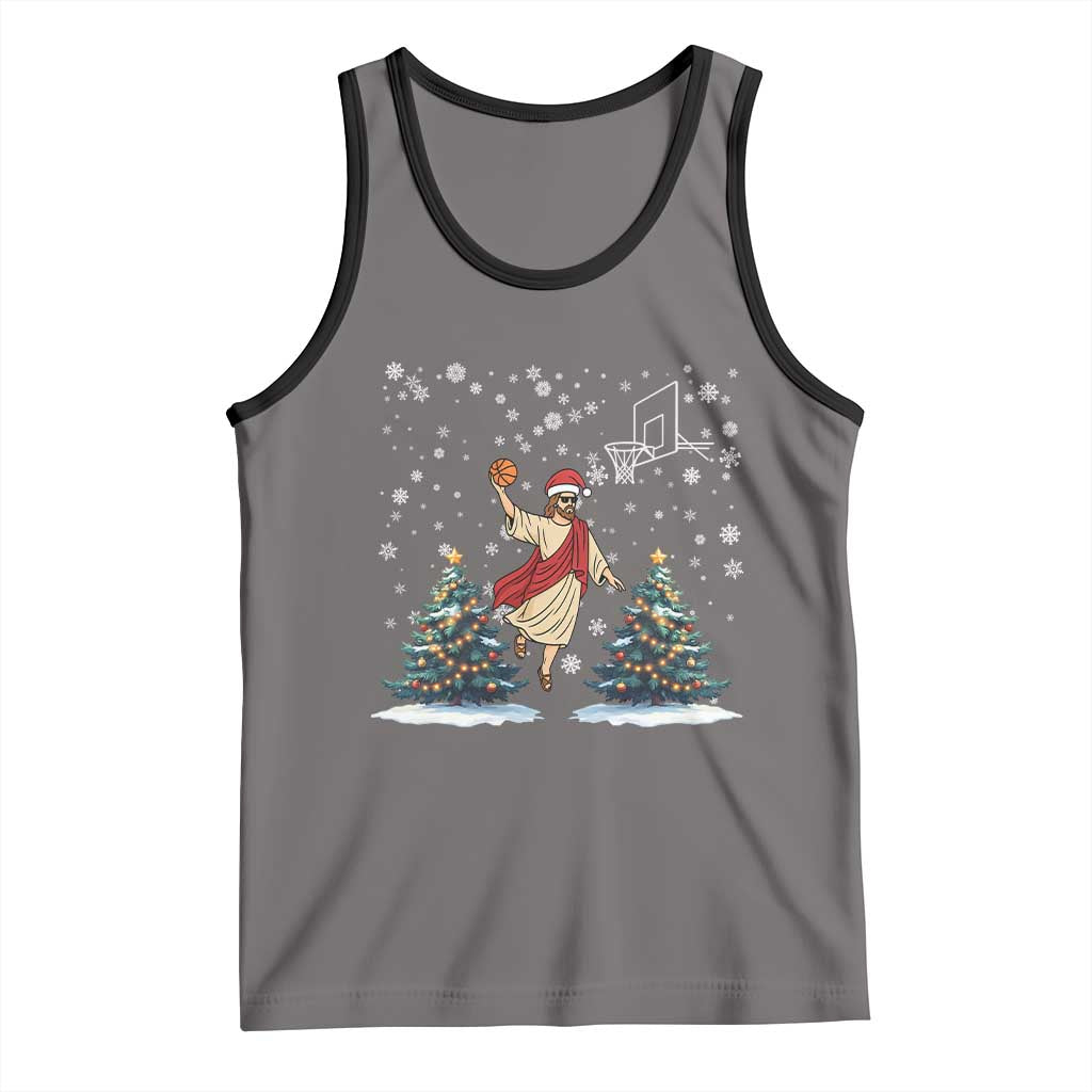 He Is Rizzin Tank Top Funny Christmas Slam Dunk Basketball Gift - Wonder Print Shop