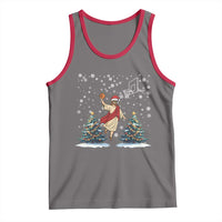 He Is Rizzin Tank Top Funny Christmas Slam Dunk Basketball Gift - Wonder Print Shop