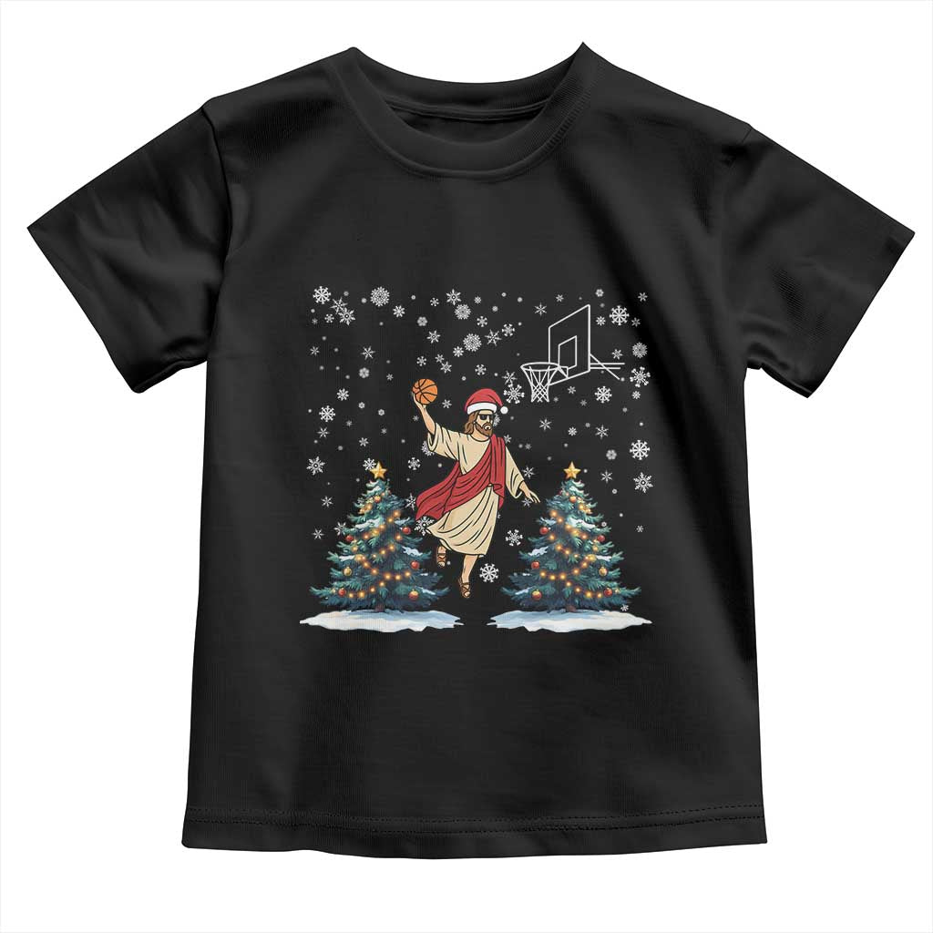 He Is Rizzin Toddler T Shirt Funny Christmas Slam Dunk Basketball Gift - Wonder Print Shop