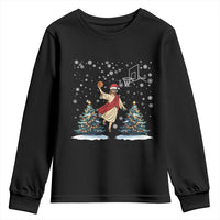 He Is Rizzin Youth Sweatshirt Funny Christmas Slam Dunk Basketball Gift - Wonder Print Shop