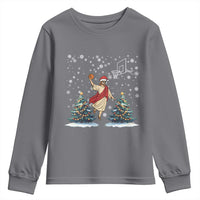 He Is Rizzin Youth Sweatshirt Funny Christmas Slam Dunk Basketball Gift - Wonder Print Shop
