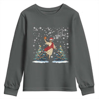 He Is Rizzin Youth Sweatshirt Funny Christmas Slam Dunk Basketball Gift - Wonder Print Shop