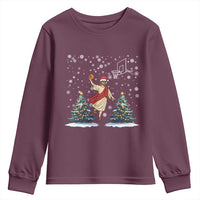 He Is Rizzin Youth Sweatshirt Funny Christmas Slam Dunk Basketball Gift - Wonder Print Shop