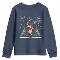 He Is Rizzin Youth Sweatshirt Funny Christmas Slam Dunk Basketball Gift - Wonder Print Shop