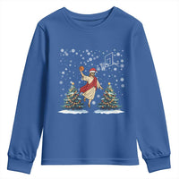 He Is Rizzin Youth Sweatshirt Funny Christmas Slam Dunk Basketball Gift - Wonder Print Shop