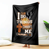 Christian Basketball Throw Blanket I Can Do All Things Through Christ Bible Verse - Wonder Print Shop