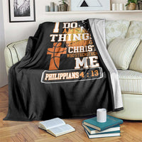 Christian Basketball Throw Blanket I Can Do All Things Through Christ Bible Verse - Wonder Print Shop