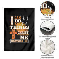 Christian Basketball Garden Flag I Can Do All Things Through Christ Bible Verse - Wonder Print Shop