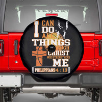 Christian Basketball Spare Tire Cover I Can Do All Things Through Christ Bible Verse - Wonder Print Shop