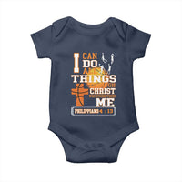 Christian Basketball Baby Onesie I Can Do All Things Through Christ Bible Verse - Wonder Print Shop