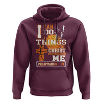 Christian Basketball Hoodie I Can Do All Things Through Christ Bible Verse - Wonder Print Shop