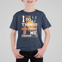 Christian Basketball T Shirt For Kid I Can Do All Things Through Christ Bible Verse - Wonder Print Shop