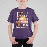 Christian Basketball T Shirt For Kid I Can Do All Things Through Christ Bible Verse - Wonder Print Shop