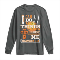 Christian Basketball Long Sleeve Shirt I Can Do All Things Through Christ Bible Verse - Wonder Print Shop