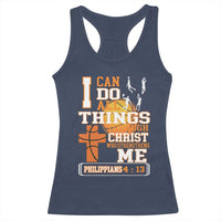 Christian Basketball Racerback Tank Top I Can Do All Things Through Christ Bible Verse - Wonder Print Shop