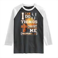 Christian Basketball Raglan Shirt I Can Do All Things Through Christ Bible Verse - Wonder Print Shop
