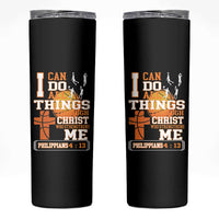 Christian Basketball Skinny Tumbler I Can Do All Things Through Christ Bible Verse