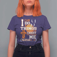 Christian Basketball T Shirt For Women I Can Do All Things Through Christ Bible Verse - Wonder Print Shop
