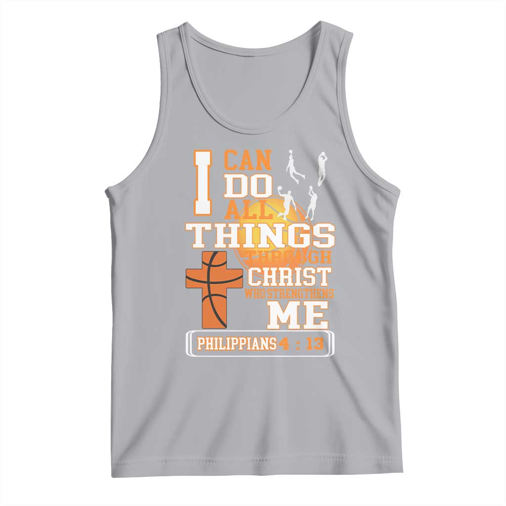 Christian Basketball Tank Top I Can Do All Things Through Christ Bible Verse - Wonder Print Shop
