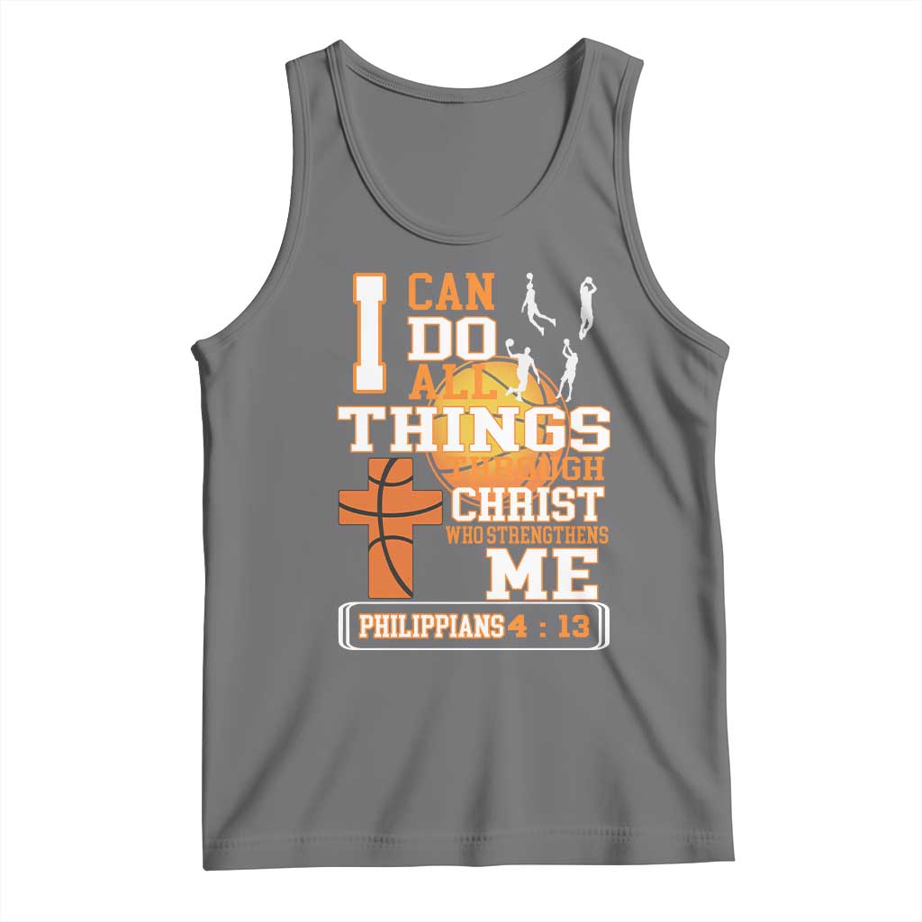 Christian Basketball Tank Top I Can Do All Things Through Christ Bible Verse - Wonder Print Shop