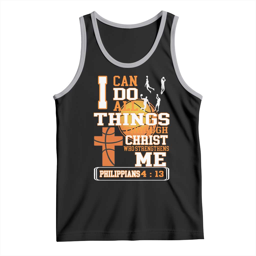 Christian Basketball Tank Top I Can Do All Things Through Christ Bible Verse - Wonder Print Shop
