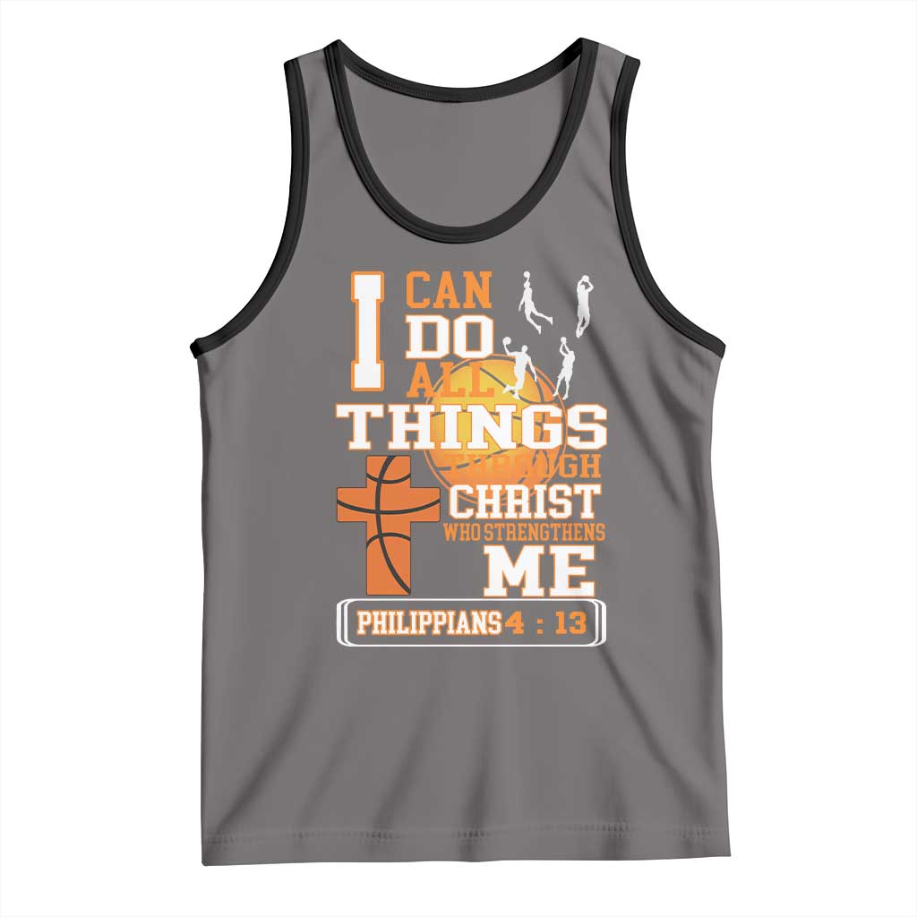 Christian Basketball Tank Top I Can Do All Things Through Christ Bible Verse - Wonder Print Shop