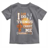 Christian Basketball Toddler T Shirt I Can Do All Things Through Christ Bible Verse - Wonder Print Shop